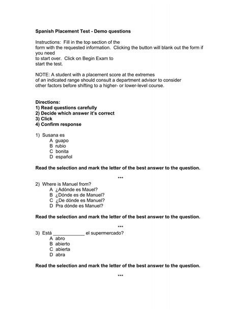 ucr spanish placement test