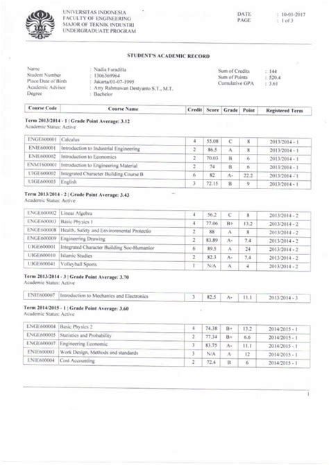 ucsc official transcript