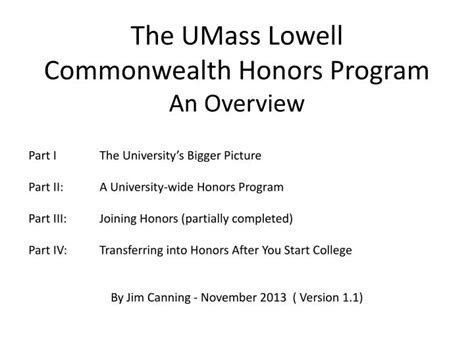 umass honors program