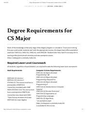 umd cs degree requirements