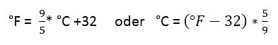 umrechnung f in c