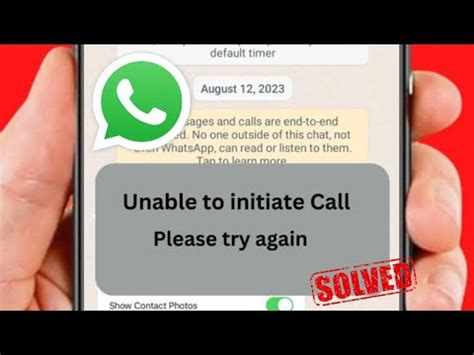 unable to initiate call whatsapp