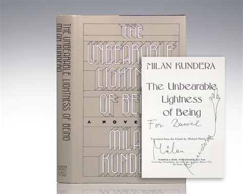 unbearable lightness of being 1st edition PDF