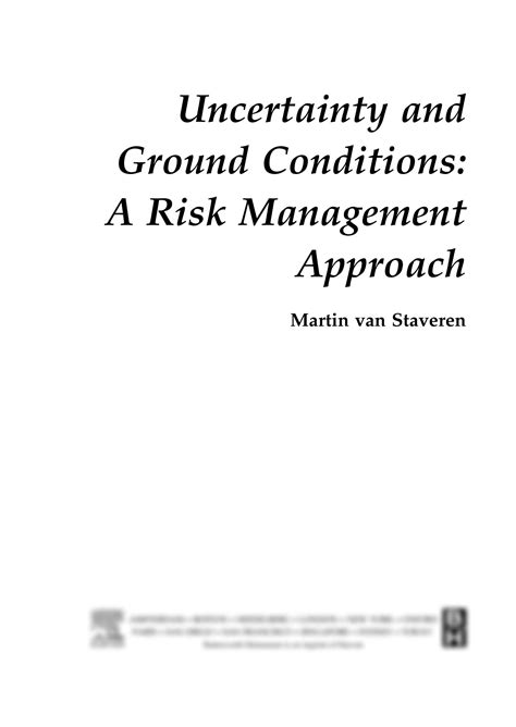 uncertainty and ground conditions a risk management approach Doc