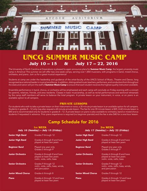 uncg music summer camp