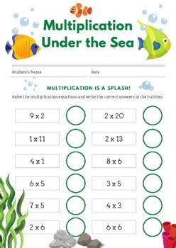 under the sea maths problems PDF