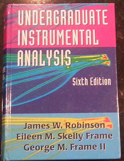 undergraduate instrumental analysis sixth edition PDF
