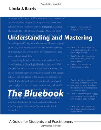 understanding and mastering the bluebook a guide for students and practitioners Reader