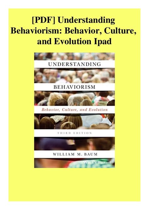 understanding behaviorism behavior culture and evolution Epub