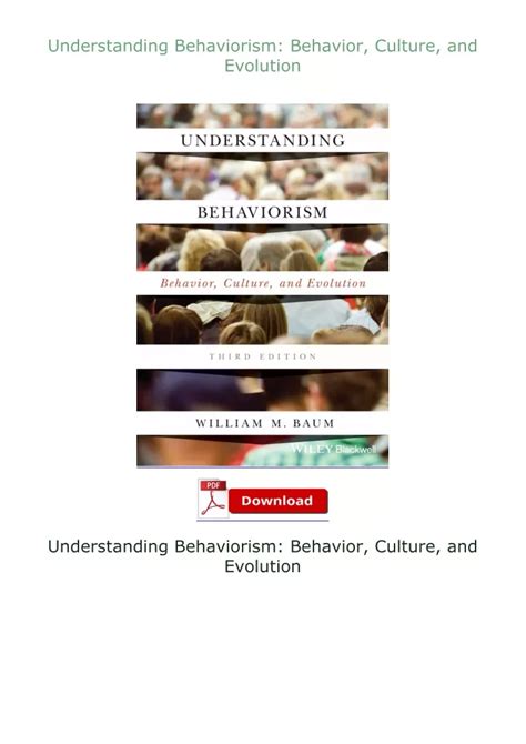 understanding behaviorism science behavior and culture behavior analysis and society Reader