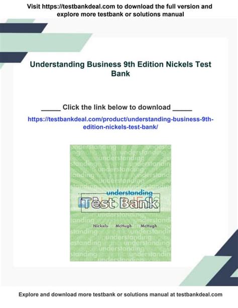 understanding business 9th edition nickels pdf PDF