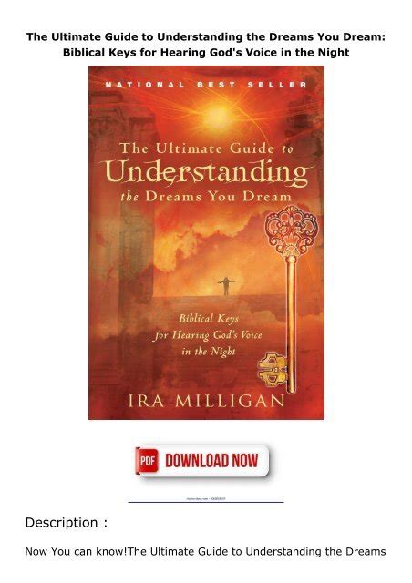 understanding the dreams you dream pdf PDF