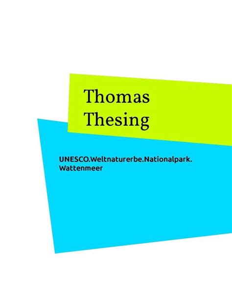 unesco weltnaturerbe nationalpark wattenmeer gute erholung thomas thesing ebook PDF