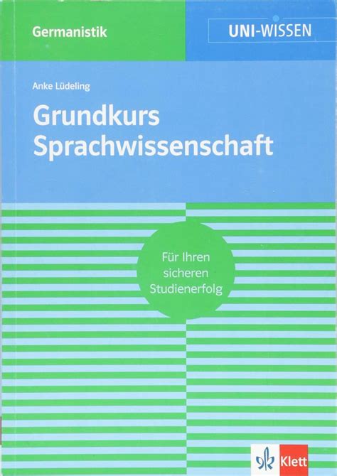 uni wissen grundkurs sprachwissenschaft studium germanistik ebook Kindle Editon