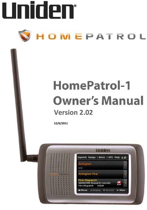 uniden home patrol owners manual Doc