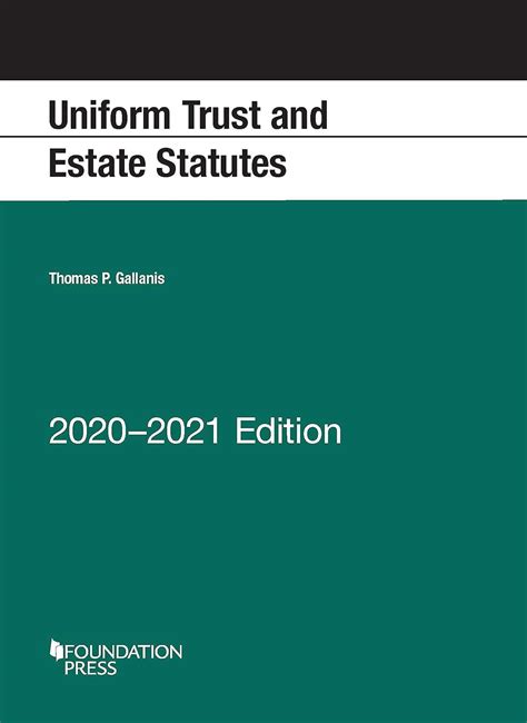 uniform trust and estate statutes selected statutes Epub