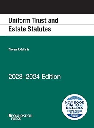 uniform trust and estate statutes selected statutes Epub