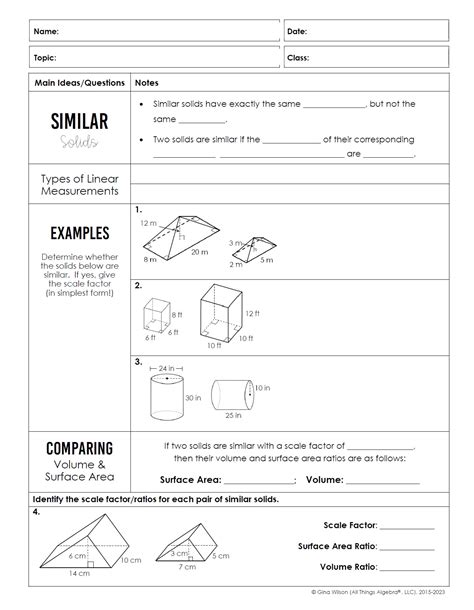 unit 11 test study guide volume and surface area