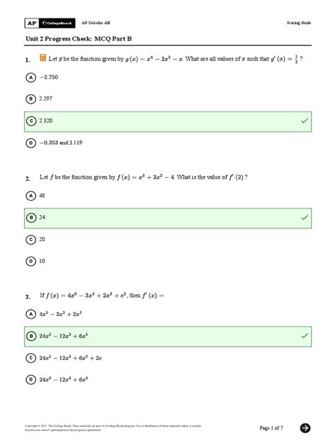 unit 2 progress check mcq part b