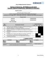 unit 21 engineering secondary and finishing techniques Doc