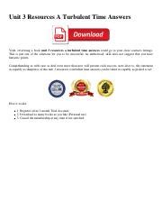 unit 3 resources a turbulent time Reader