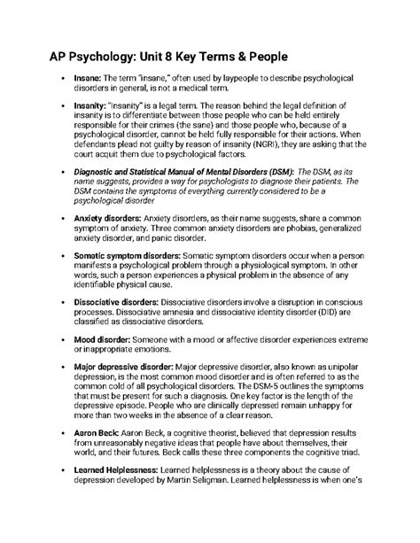 unit 8 ap psychology