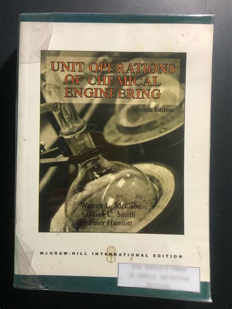 unit operations of chemical engg by w l mccabe j c smith harriott 6th edition mcgraw hill international book in pdf form Reader