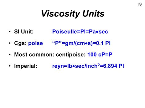 units of poise