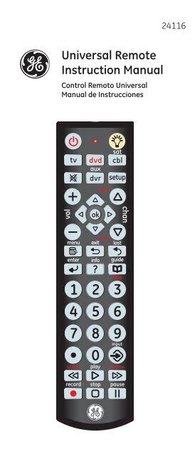 universal remote instruction manual jasco products Kindle Editon