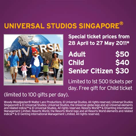 universal studios singapore tickets ntuc member