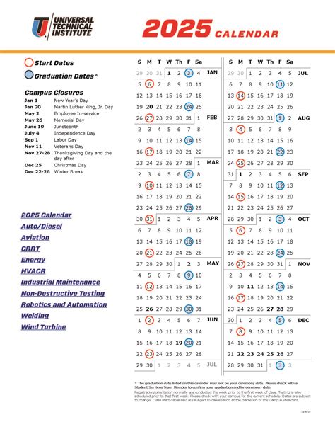 universal technical institute schedule