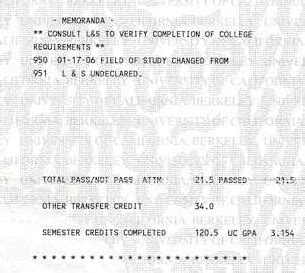 university of california berkeley transcripts