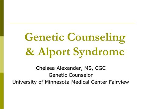 university of minnesota genetic counseling