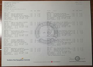 university of new hampshire transcript
