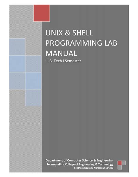 unix shell programming lab manual Kindle Editon