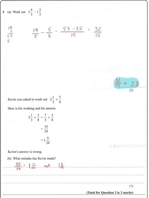 unofficial mark scheme june 2015 maths gcse edexcel Doc