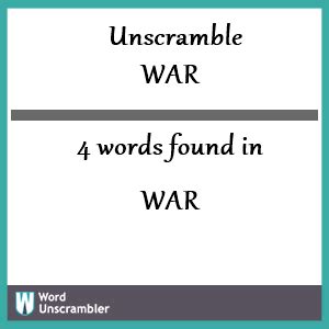 unscramble warfare