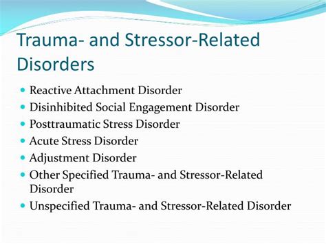 unspecified trauma and stressor related disorder