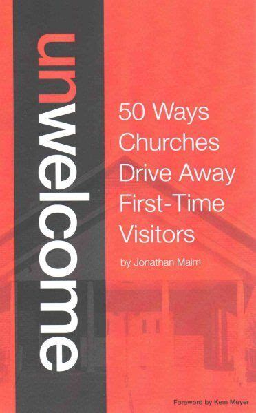 unwelcome 50 ways churches drive away first time visitors Reader