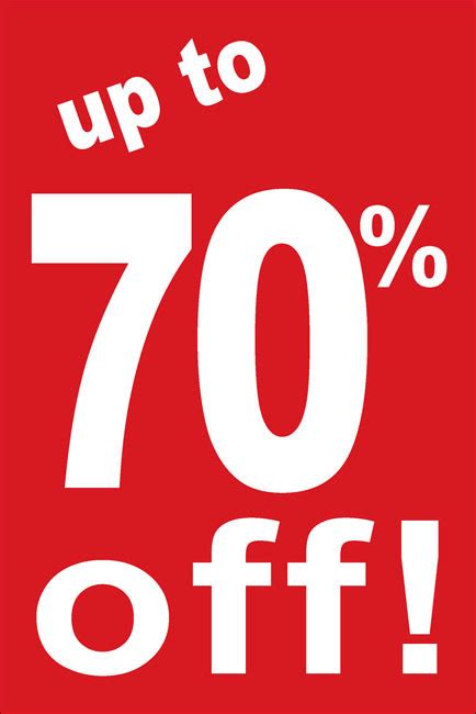 up to 70% off