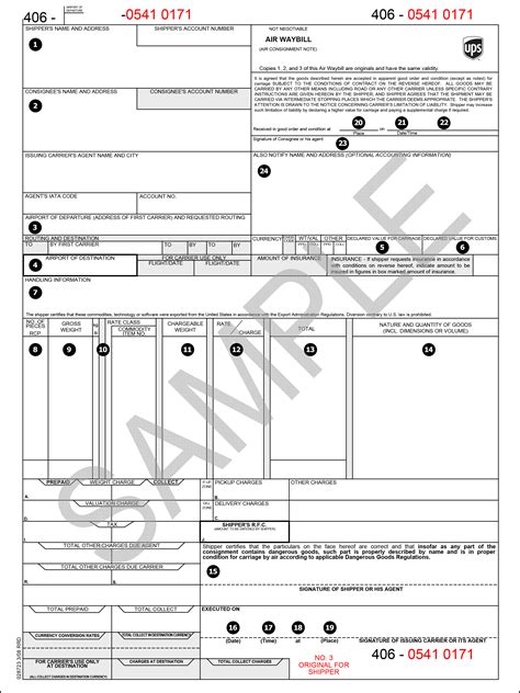 ups air waybill template Ebook Epub