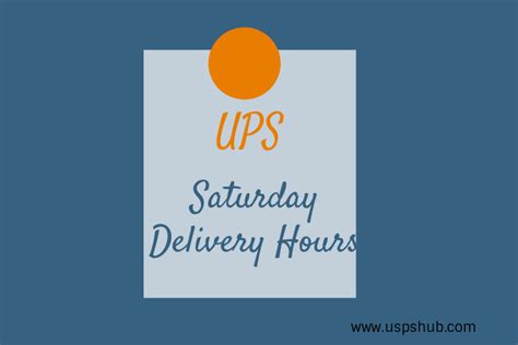 Ups Hours Saturday