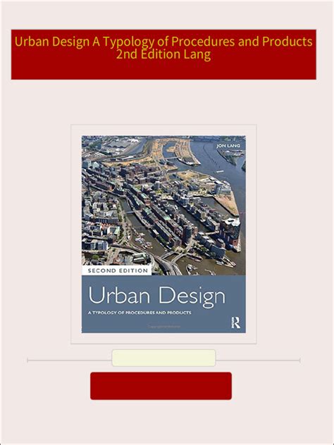 urban design a typology of procedures and products PDF