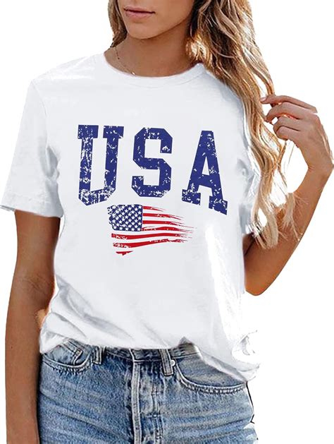 usa flag t shirt for women