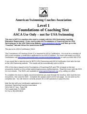 usa swimming foundations of coaching test answers Epub