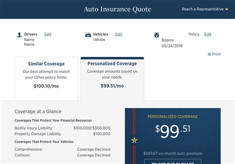 usaa insurance auto quote