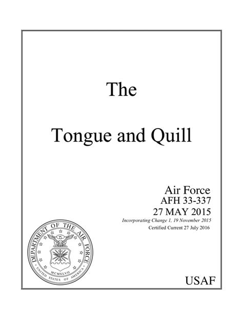 usaf tongue and quill