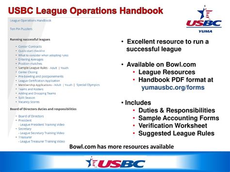 usbc league operations handbook source Kindle Editon