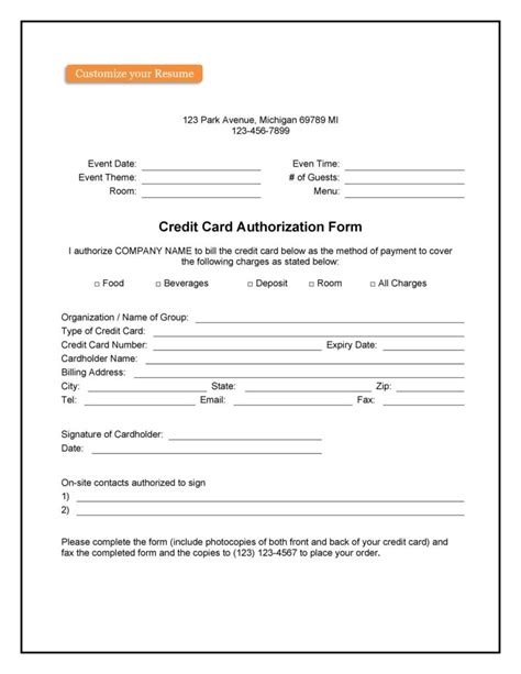 uscg credit card authorization form Reader