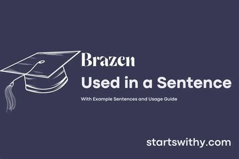 use brazen in a sentence